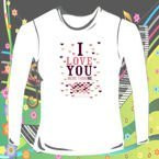 Bluzka damska z długim rękawem  I LOVE YOU MORE THAN ME...