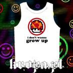 Bluzka damska bez rękawów I DON'T WANNA GROW UP 02