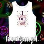 Bluzka damska bez rękawów I LOVE YOU MORE THAN ME...