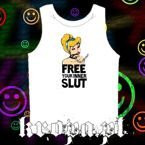 Bluzka damska bez rękawów FREE YOUR INNER SLUT