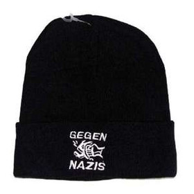 Czapka zimowa GEGEN NAZIS (czarna) 03